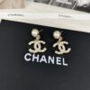 692ffdf299f2d84055c8e9a0 New Xiaoxiang Pearl Inlaid with Diamond Double C Pendant Earrings