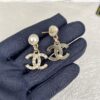 692ffdf699f2d84055c8e9a6 New Xiaoxiang Pearl Inlaid with Diamond Double C Pendant Earrings