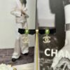 692ffdf799f2d84055c8e9a7 New Xiaoxiang Black Bow 🎀 Green Pearl Double C Diamond-Inlaid Earrings