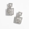 Xiaoxiang New Arrival Luxury Full Diamond Pearl Inlaid Square Earrings ✨🦋
