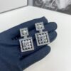 Xiaoxiang New Arrival Luxury Full Diamond Pearl Inlaid Square Earrings ✨🦋