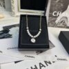 692ffe2599f2d84055c8e9db CHANE New Style Black and White Button Round Semi-Pearl Half Chain Necklace