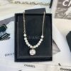692ffe2599f2d84055c8e9dc CHANE New Style Black and White Button Round Semi-Pearl Half Chain Necklace