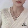 692ffe2899f2d84055c8e9df CHANE New Style Black and White Button Round Semi-Pearl Half Chain Necklace