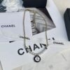 692ffe2899f2d84055c8e9e0 CHANE New Style Black and White Button Round Semi-Pearl Half Chain Necklace
