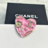 692ffe3c99f2d84055c8e9f6 CHANE New 24S Pink Camellia Pearl Heart ❤️ Brooch