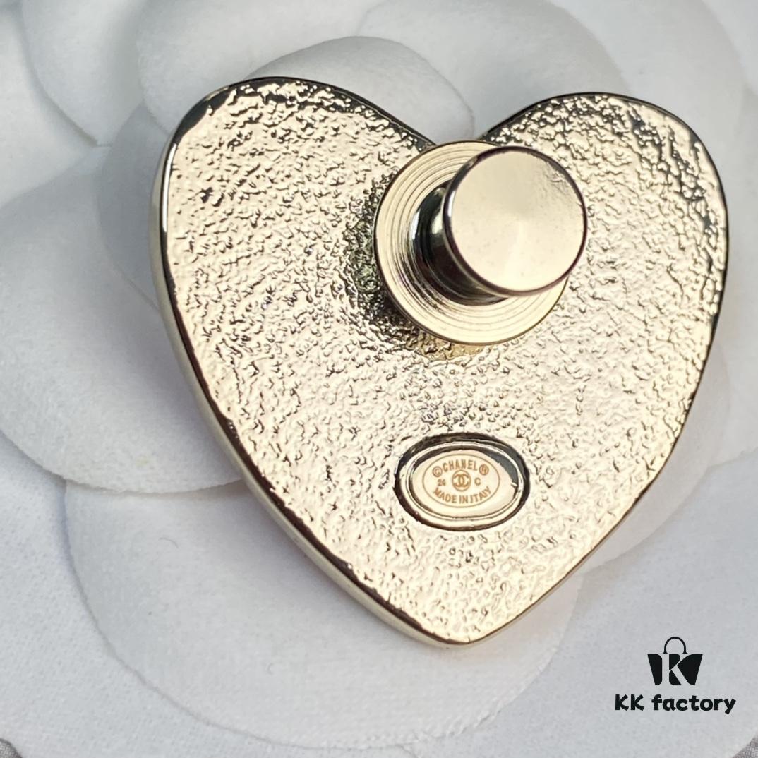 692ffe3d99f2d84055c8e9f9 CHANE New 24S Pink Camellia Pearl Heart ❤️ Brooch
