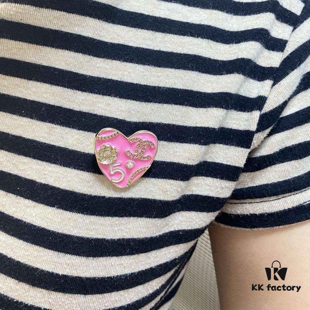 692ffe4099f2d84055c8e9fb CHANE New 24S Pink Camellia Pearl Heart ❤️ Brooch