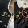692ffe4499f2d84055c8ea00 CHANE New Style Irregular Round Diamond Leaf Half-Diamond Letter Smooth Brooch