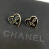 692ffe4b99f2d84055c8ea05 Chanel New Arrival Black Enamel Heart Earrings