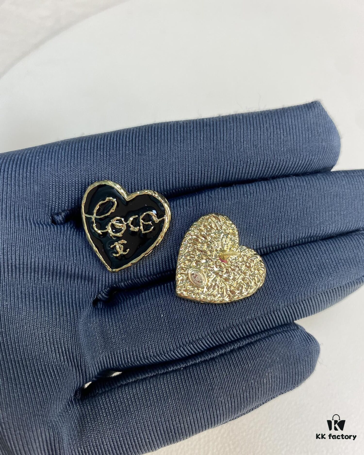 692ffe4e99f2d84055c8ea08 Chanel New Arrival Black Enamel Heart Earrings
