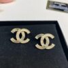 692ffe5599f2d84055c8ea0d New Xiaoxiang Rhombus Faux Diamond Brass Double C Stud Earrings