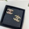 Xiaoxiang New Arrival Pink Enamel Craft Double C Stud Earrings