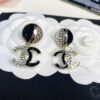 Xiaoxiang New Arrival Black Enamel Combined with Glossy C-Earrings