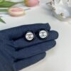 Chic New Arrival Black and White Button Round Resin Stud Earrings ✨✨