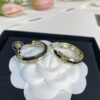 692ffebe99f2d84055c8ea6a Xiaoxiang New Arrival Black and White Rhinestone Inlaid Small Hoop Earrings ✨✨