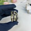 692ffec199f2d84055c8ea6d Xiaoxiang New Arrival Black and White Rhinestone Inlaid Small Hoop Earrings ✨✨