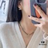 Xiaoxiang New Arrival Metal Chain Snake Bone Double C Pendant Necklace