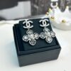 692ffecf99f2d84055c8ea7c Xiaoxiang New Model Four-Leaf Clover Zircon Diamond-Inlaid Double C Pendant Earrings