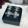 692ffed699f2d84055c8ea82 Xiaoxiang New Model Four-Leaf Clover Zircon Diamond-Inlaid Double C Pendant Earrings