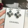 692ffed699f2d84055c8ea83 Xiaoxiang New Model Four-Leaf Clover Zircon Diamond-Inlaid Double C Pendant Earrings