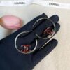Xiaoxiang New Style Drip Oil Half Circle Double-Sided Earrings