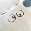 Xiaoxiang New Style Drip Oil Half Circle Double-Sided Earrings