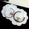 Xiaoxiang New Style Drip Oil Half Circle Double-Sided Earrings