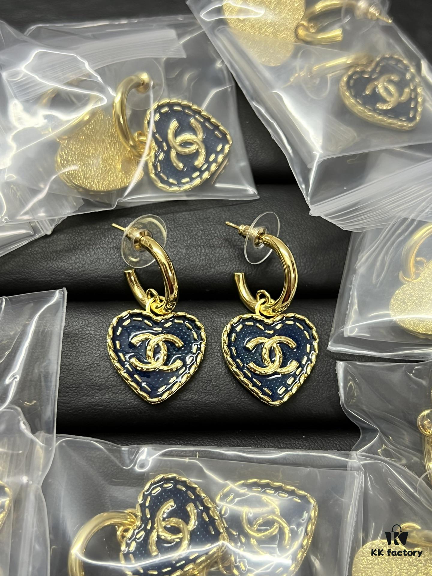 692fff2a99f2d84055c8eac3 Chic New Style Denim Leather Heart Earrings with Hook
