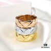 692fff4199f2d84055c8eaed Chanel Coco Crush Series Quilted Pattern Ring, S925 Sterling Silver Heavy Craft, Available in White Gold, Rose Gold, and Yellow Gold Finish