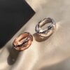 692fff5799f2d84055c8eb06 Chanel Coco Crush Series Quilted Pattern Ring, S925 Sterling Silver Heavy Craft, Available in White Gold and Rose Gold Finish