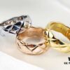 692fff5899f2d84055c8eb08 Chanel Coco Crush Series Quilted Pattern Ring, S925 Sterling Silver Heavy Craft, Available in White Gold, Rose Gold, and Yellow Gold Finish