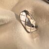 692fff5999f2d84055c8eb09 Chanel Coco Crush Series Quilted Pattern Ring, S925 Sterling Silver Heavy Craft, Available in White Gold and Rose Gold Finish