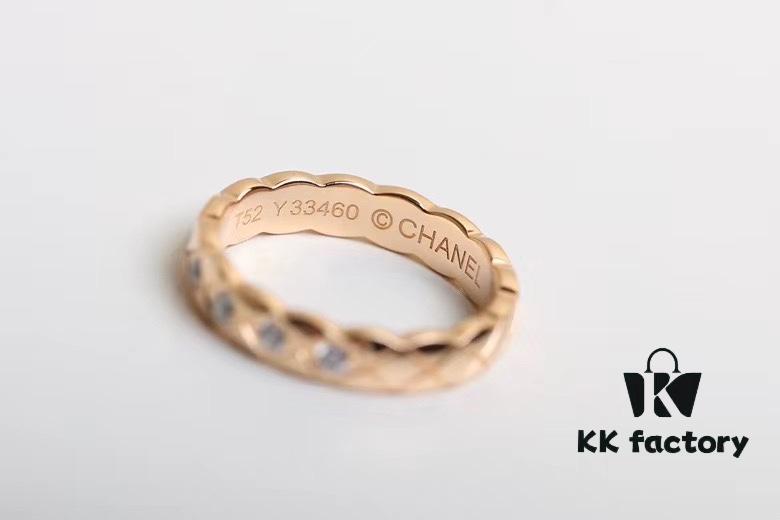 Chanel Coco Crush Quilted Diamond Ring Mini Version