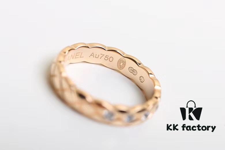 Chanel Coco Crush Quilted Diamond Ring Mini Version