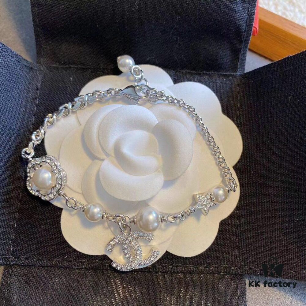 692fff8599f2d84055c8eb4c Chanel ZP Pearl Bracelet in Original Brass Material with Shell Beads
