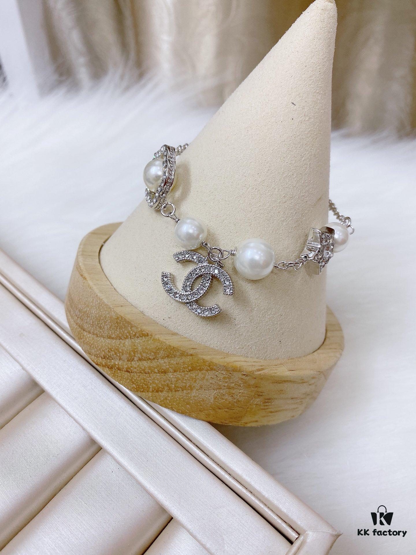 692fff8799f2d84055c8eb4e Chanel ZP Pearl Bracelet in Original Brass Material with Shell Beads