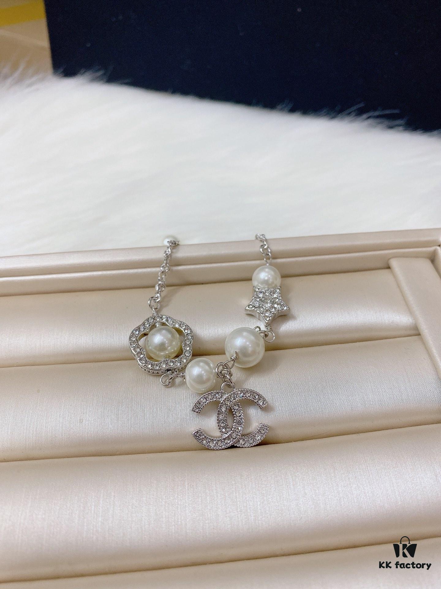 692fff8d99f2d84055c8eb54 Chanel ZP Pearl Bracelet in Original Brass Material with Shell Beads