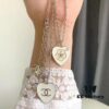 692fff9899f2d84055c8eb66 Chanel Camellia Necklace, Cream White Vintage Style with Pearl, Double-Sided Design
