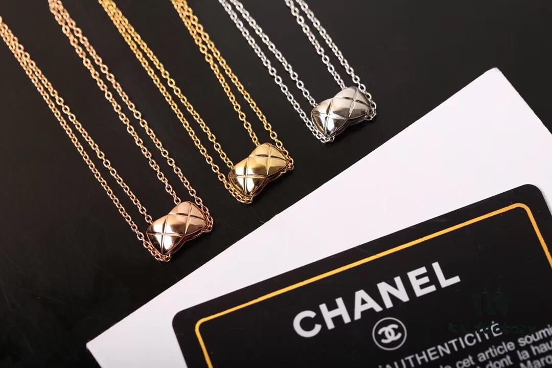 Chanel Coco Crush Ring and Quilted Necklace