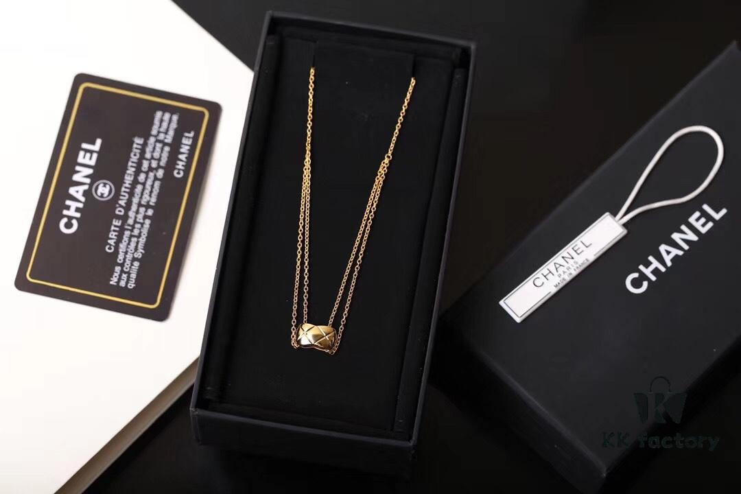 Chanel Coco Crush Ring and Quilted Necklace