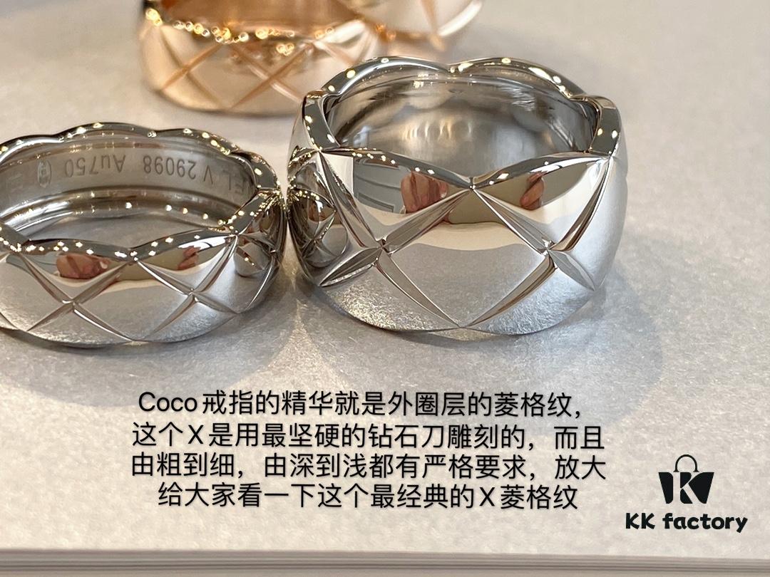 692fffaf99f2d84055c8eb87 New Coco Ring, ZP One-to-One Version, Matching All Details with ZP, Including Grooves on the Inner Band, 360-Polished for Comfort, Gradient Diamond-Cut Chevron Pattern on Outer Band, Crafted with Imported CNC Precision Carving, Made with V-Gold Plating Technology