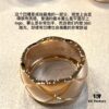 692fffb199f2d84055c8eb88 New Coco Ring, ZP One-to-One Version, Matching All Details with ZP, Including Grooves on the Inner Band, 360-Polished for Comfort, Gradient Diamond-Cut Chevron Pattern on Outer Band, Crafted with Imported CNC Precision Carving, Made with V-Gold Plating Technology
