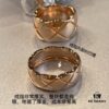 692fffb299f2d84055c8eb8a New Coco Ring, ZP One-to-One Version, Matching All Details with ZP, Including Grooves on the Inner Band, 360-Polished for Comfort, Gradient Diamond-Cut Chevron Pattern on Outer Band, Crafted with Imported CNC Precision Carving, Made with V-Gold Plating Technology