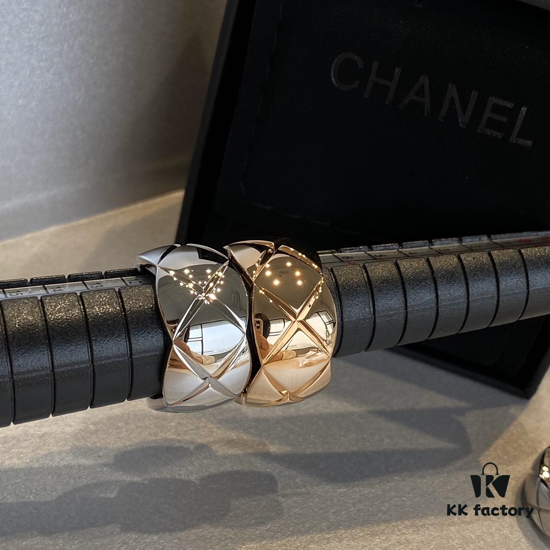 692fffb399f2d84055c8eb8b New Coco Ring, ZP One-to-One Version, Matching All Details with ZP, Including Grooves on the Inner Band, 360-Polished for Comfort, Gradient Diamond-Cut Chevron Pattern on Outer Band, Crafted with Imported CNC Precision Carving, Made with V-Gold Plating Technology