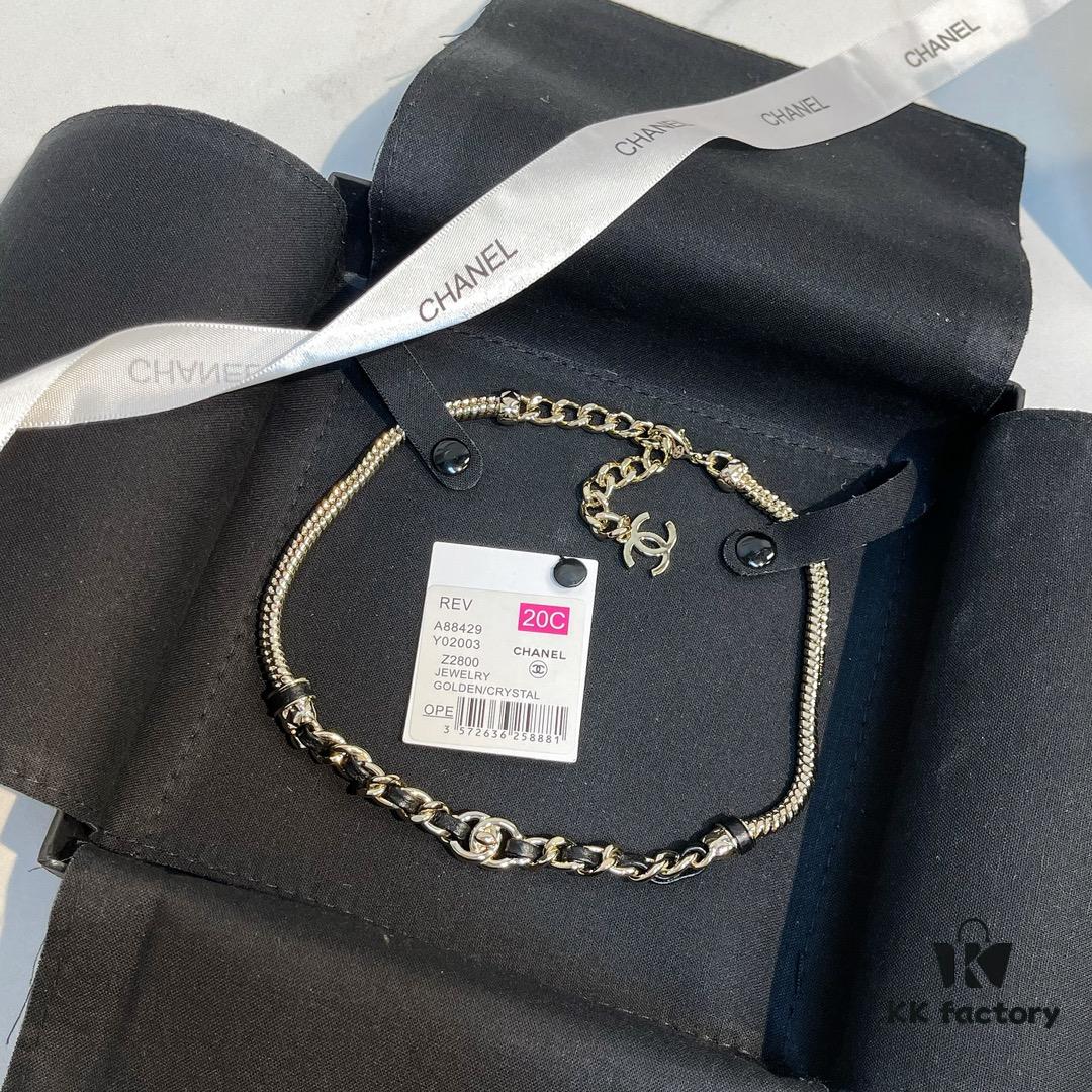692fffb799f2d84055c8eb8f ❗️New Arrival❗️ Authentic CHANEL CC Leather Bracelet Necklace 2021 New Arrival with Full Original Packaging