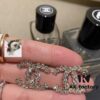 New Arrival Little Xiang 2021 Latest Collection Chanel Curved Full Diamond CC Stud Earrings