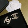New Arrival Little Xiang 2021 Latest Collection Chanel Curved Full Diamond CC Stud Earrings