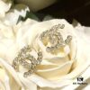 New Arrival Little Xiang 2021 Latest Collection Chanel Curved Full Diamond CC Stud Earrings