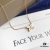 692fffc699f2d84055c8eba1 Chaumet Paris X-shaped Jeux de Liens Harmony Necklace in White Mother-of-Pearl and Rose Gold Tone
